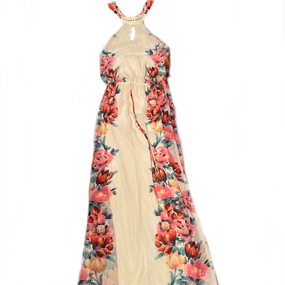 White Flower Formal Dress